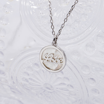 Women's LOVE Pendant: 925 Silver Everyday Necklace