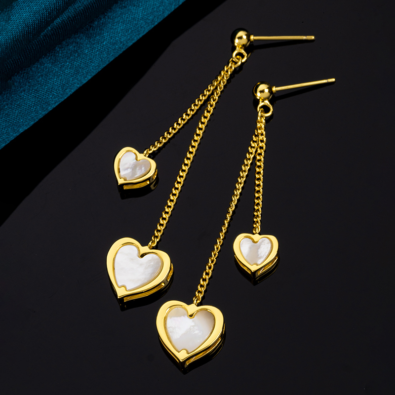 MOP Heart Earrings - Elegant & Romantic Jewelry