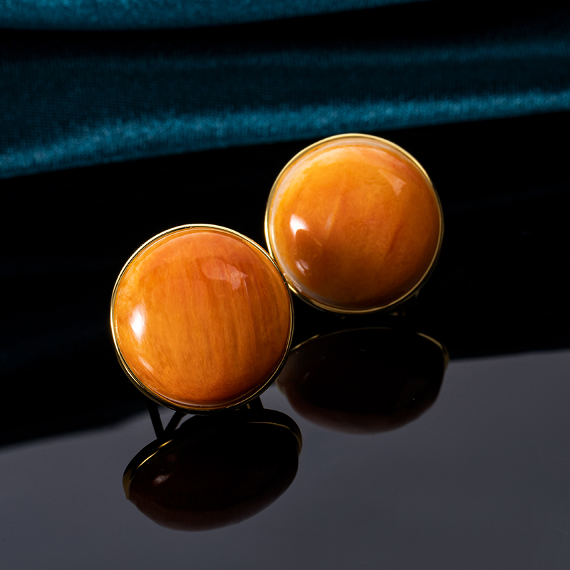 Natural Spiny Oyster Shell Orb Earrings - Comfort-Fit Clip-On & Stud Set, Handcrafted Non-Pierced Jewelry for Sensitive Ears with Organic Coastal Aesthetic