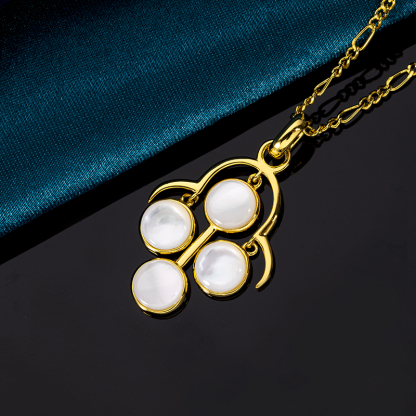 Natural White MOP Floral Drop Earrings