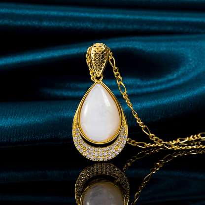 Luxury Teardrop Natural White MOP Pendant