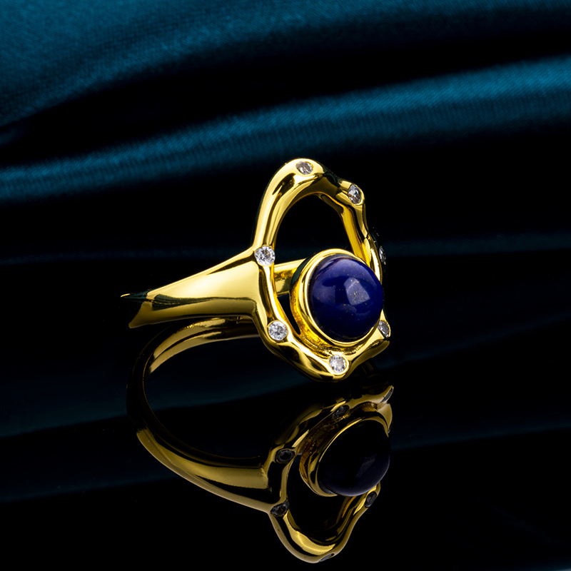 Lapis Lazuli Statement Ring | Natural Gemstone