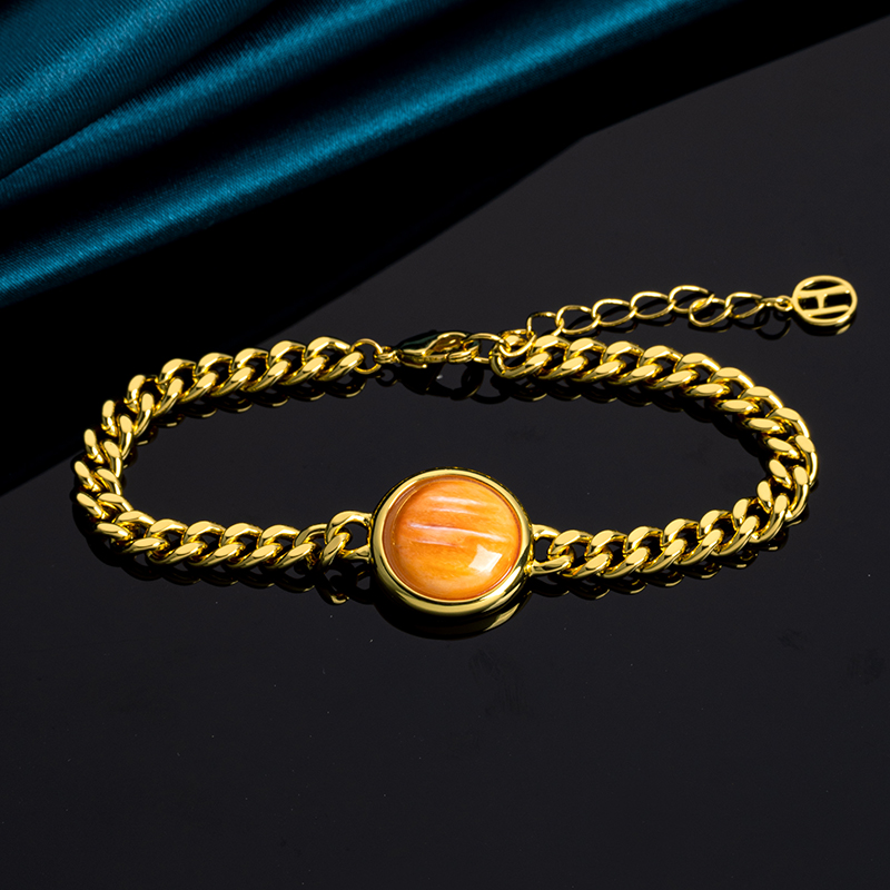 Natural Spiny Oyster Cuban Chain Bracelet | Circular Coastal Jewelry | Hand-Forged Urban Luxe