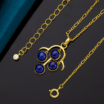 Natural Lapis Lazuli Floral Choker Necklace