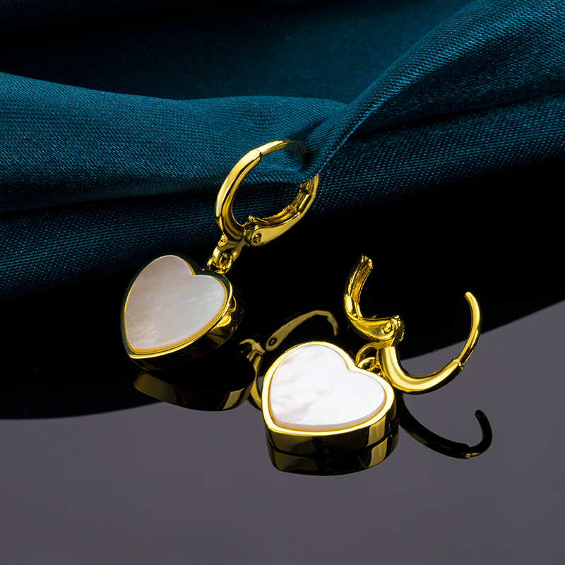 Sweet Heart Mother-of-Pearl Earrings – Oceanic Elegance