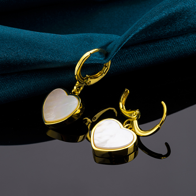 Sweet Heart Mother-of-Pearl Earrings – Oceanic Elegance