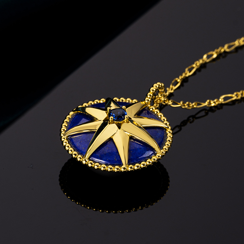 Lapis Lazuli Star Pendant | Sacred Geometry Necklace