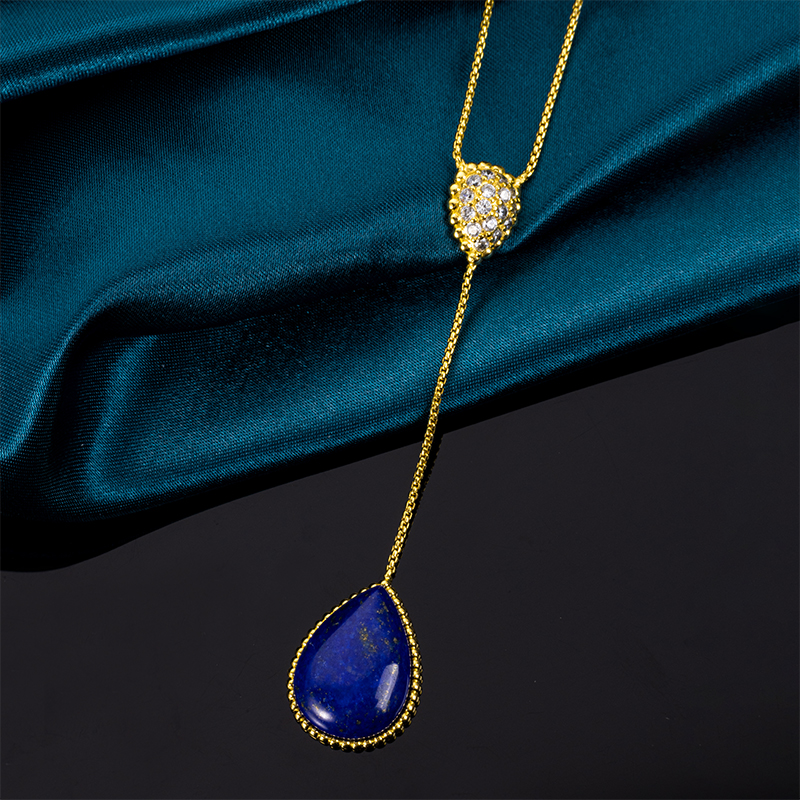 Genuine Lapis Lazuli Waterdrop Pendant