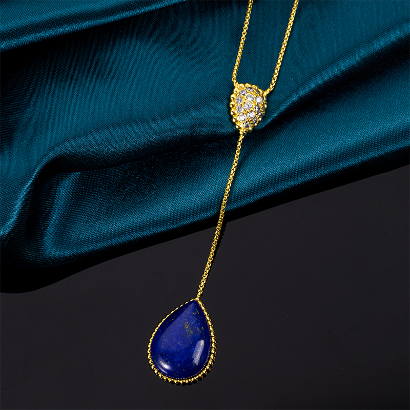 Genuine Lapis Lazuli Waterdrop Pendant