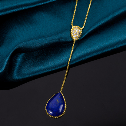 Genuine Lapis Lazuli Waterdrop Pendant
