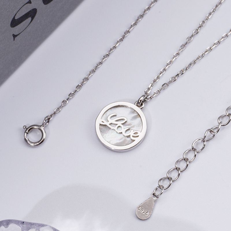 Women's LOVE Pendant: 925 Silver Everyday Necklace