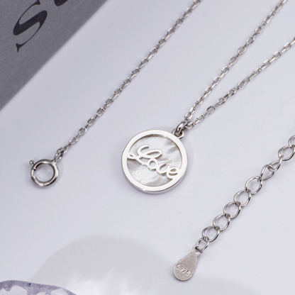 Women's LOVE Pendant: 925 Silver Everyday Necklace