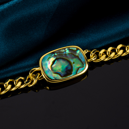 Artisan Abalone Cuban Link | Geometric Shine