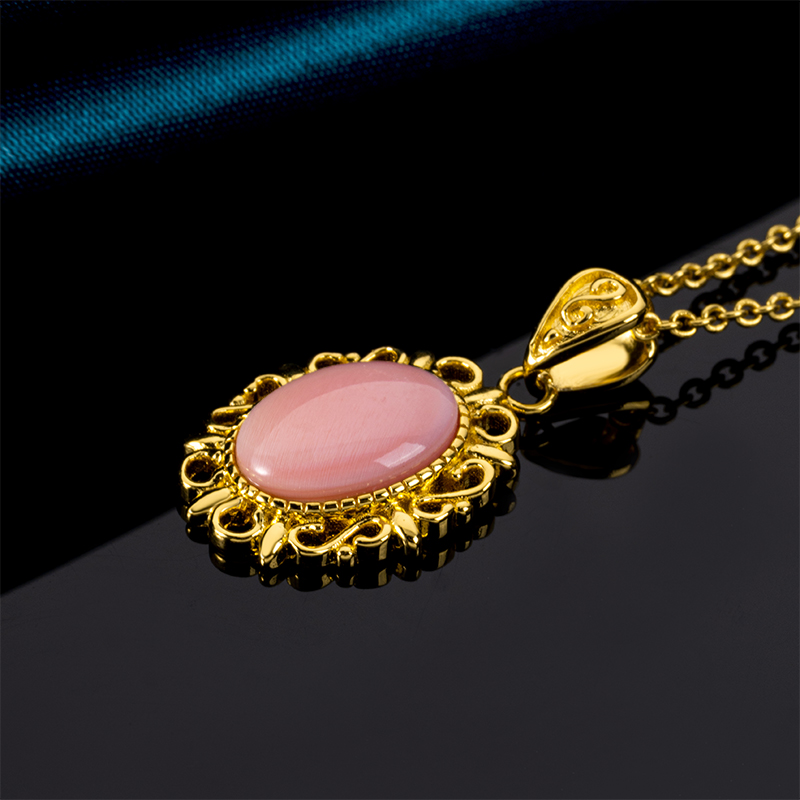French Vintage Oval Locket | Blush Pink Charm