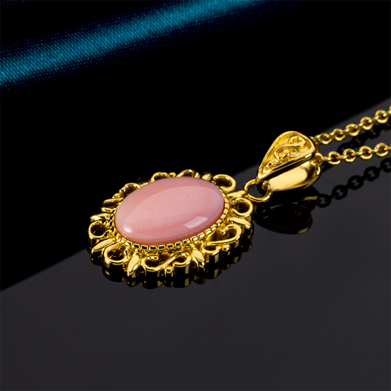French Vintage Oval Locket | Blush Pink Charm