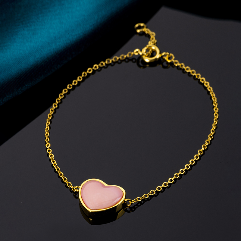 Natural Queen Conch Sweet Heart Bracelet