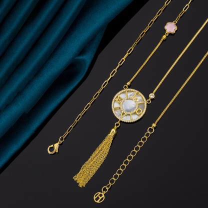 Modern LOVE Pendant White MOP Necklace