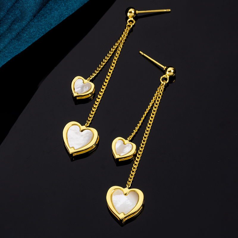 MOP Heart Earrings - Elegant & Romantic Jewelry