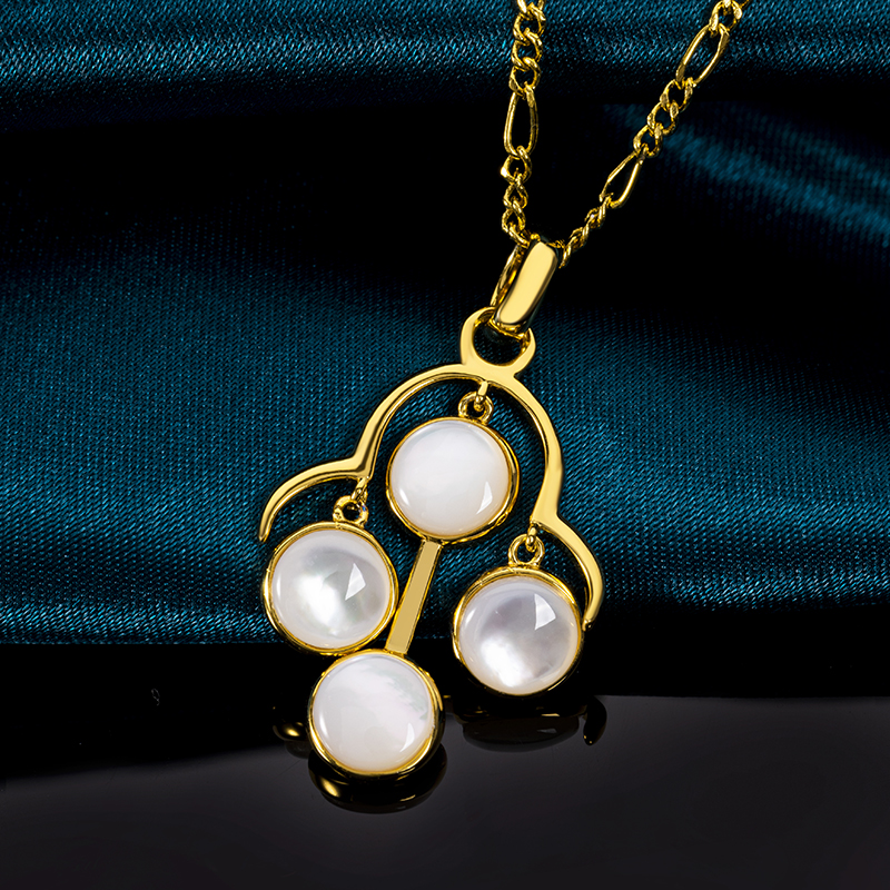 Natural White MOP Floral Drop Earrings