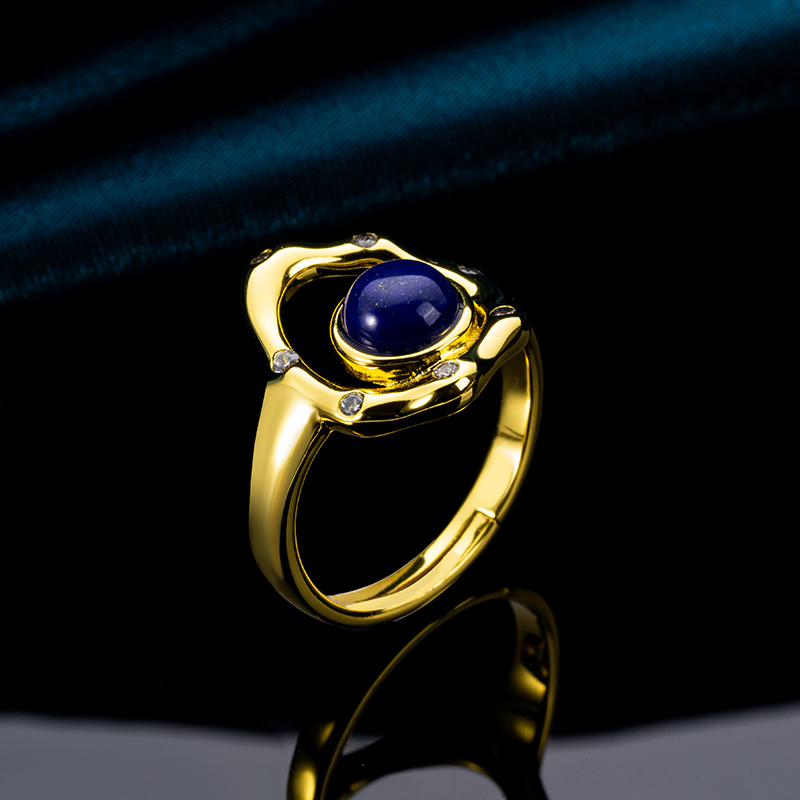 Lapis Lazuli Statement Ring | Natural Gemstone