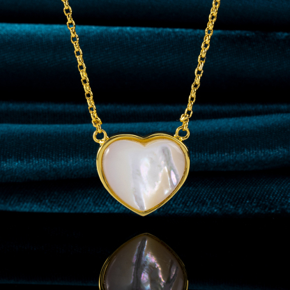 Luminous Heart White MOP Necklace
