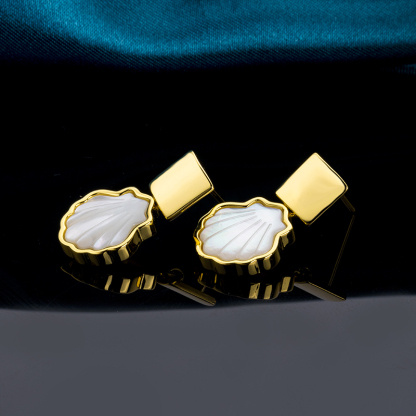 Natural Shell Stud Earrings