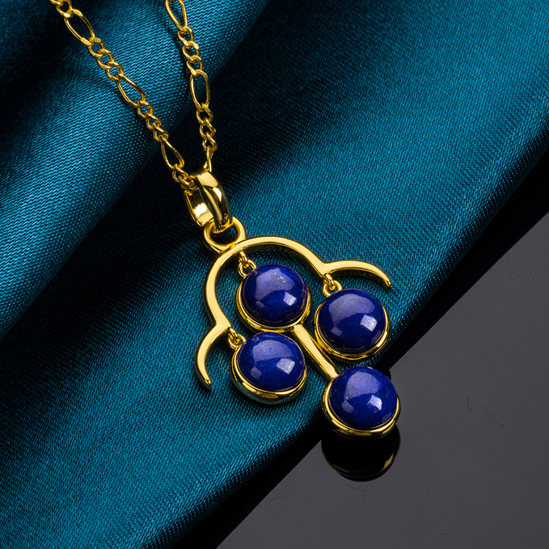 Natural Lapis Lazuli Floral Choker Necklace