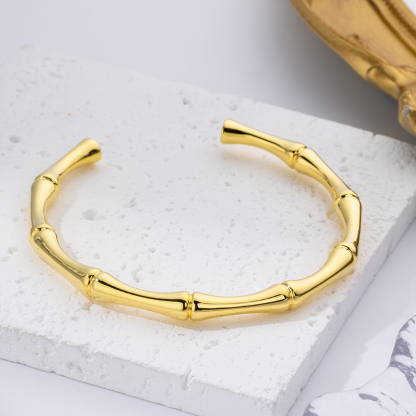 Vintage Bamboo Bangle - Electroformed 999 Silver Jewelry