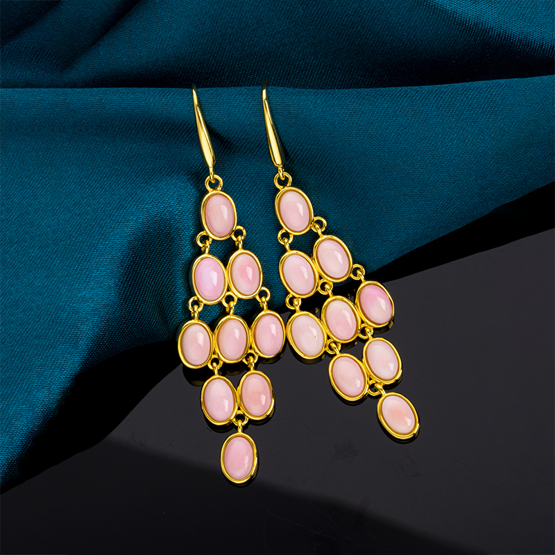 French Queen Conch Floral Luxury Earrings