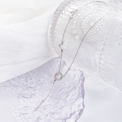 925 Geometric Choker Necklace - Sterling Silver Teen Jewelry