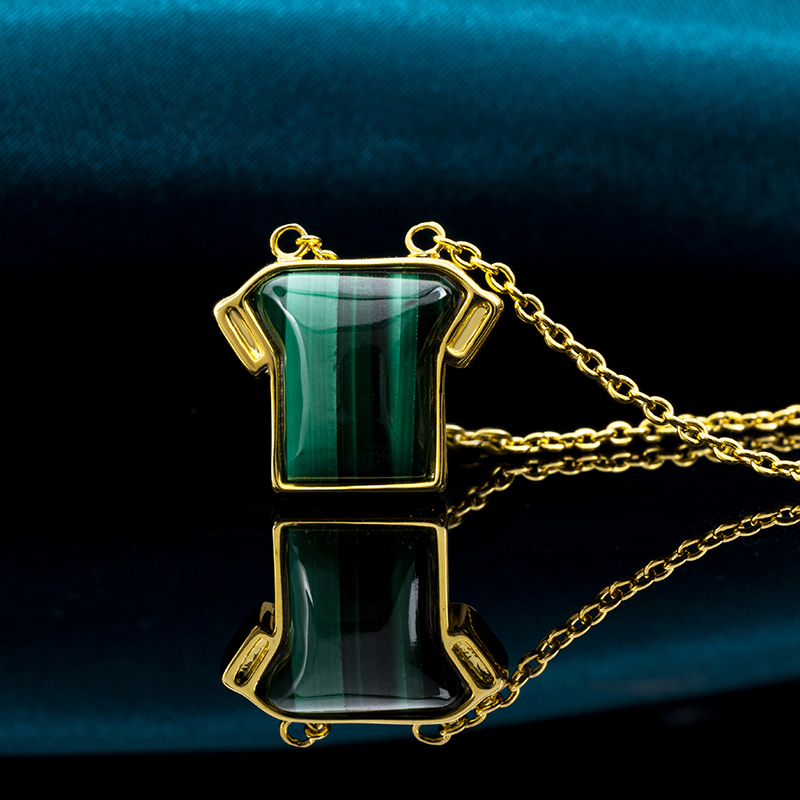 Insta-Chic Malachite T-Shirt Pendant Necklace