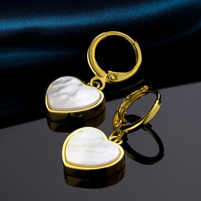 Sweet Heart Mother-of-Pearl Earrings – Oceanic Elegance