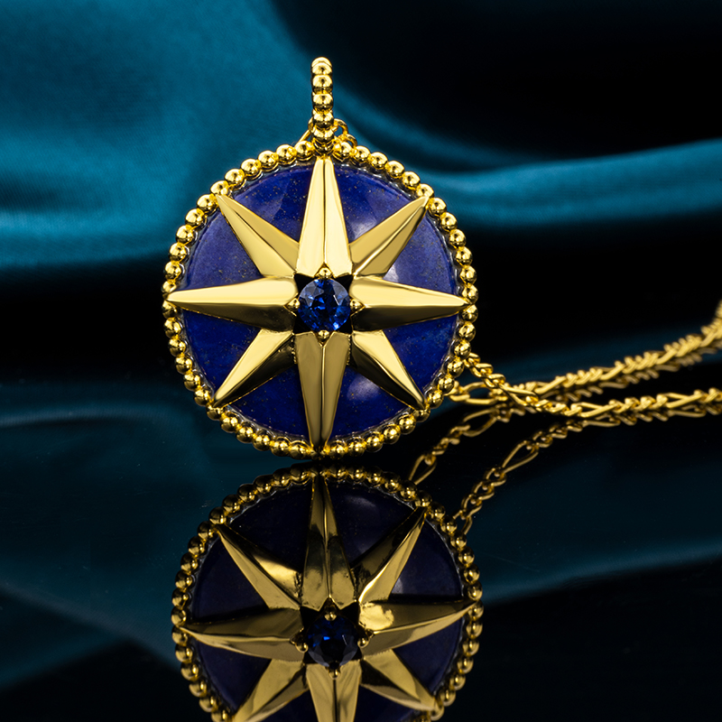 Lapis Lazuli Star Pendant | Sacred Geometry Necklace