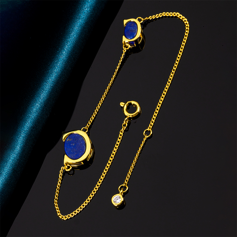 Natural Lapis Lazuli Bracelet | Unique Design