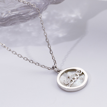 Women's LOVE Pendant: 925 Silver Everyday Necklace