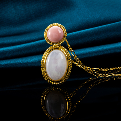 Queen Conch & Pearl Necklace | Oceanic Elegance