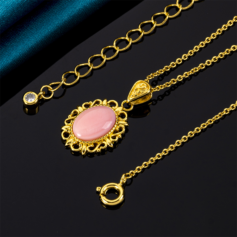 French Vintage Oval Locket | Blush Pink Charm