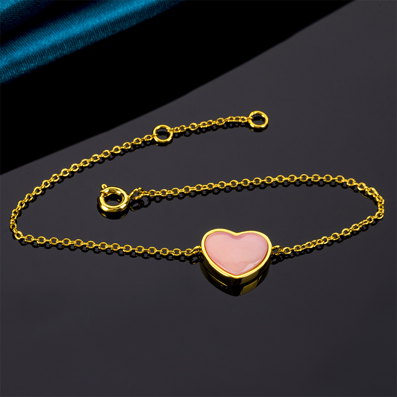 Natural Queen Conch Sweet Heart Bracelet