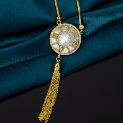 Modern LOVE Pendant White MOP Necklace