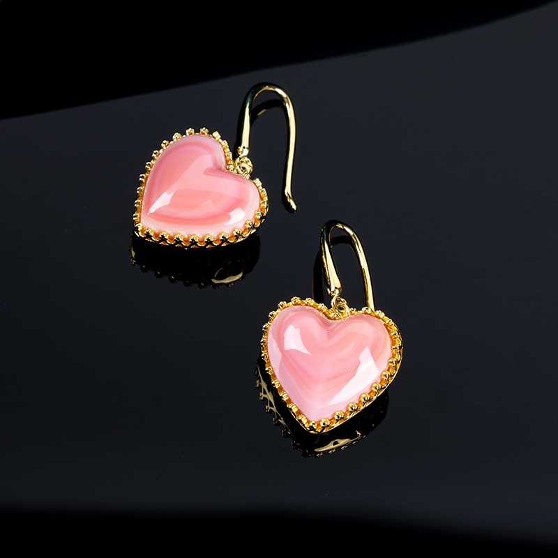 Original Cute Queen Conch Heart Earrings | 18K Gold Plated Hook