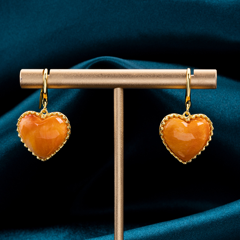 Natural Spiny Oyster Shell Heart Earrings - Timeless Love Symbol Handmade Jewelry, Organic Oceanic Studs for Sensitive Ears with Boho Bridal Versatility