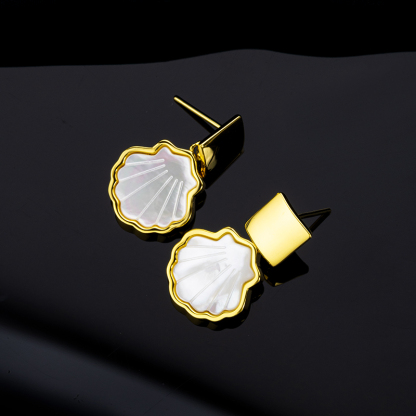 Natural Shell Stud Earrings
