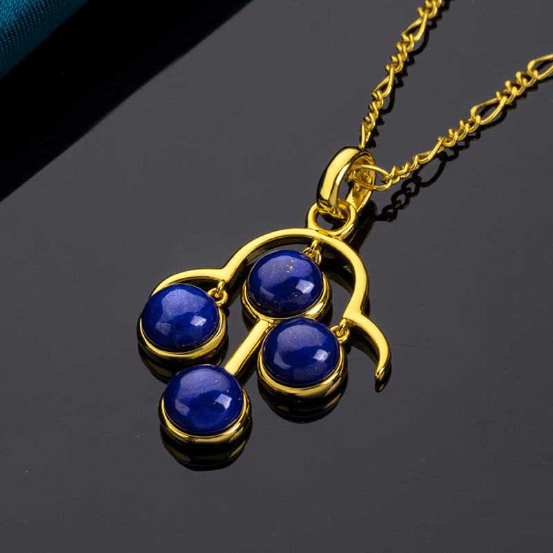 Natural Lapis Lazuli Floral Choker Necklace