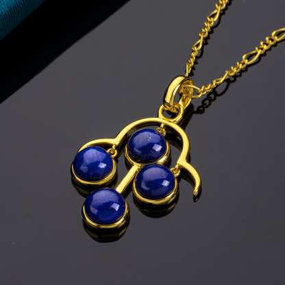 Natural Lapis Lazuli Floral Choker Necklace