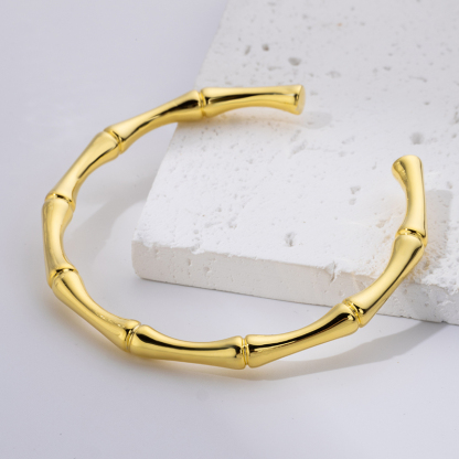Vintage Bamboo Bangle - Electroformed 999 Silver Jewelry