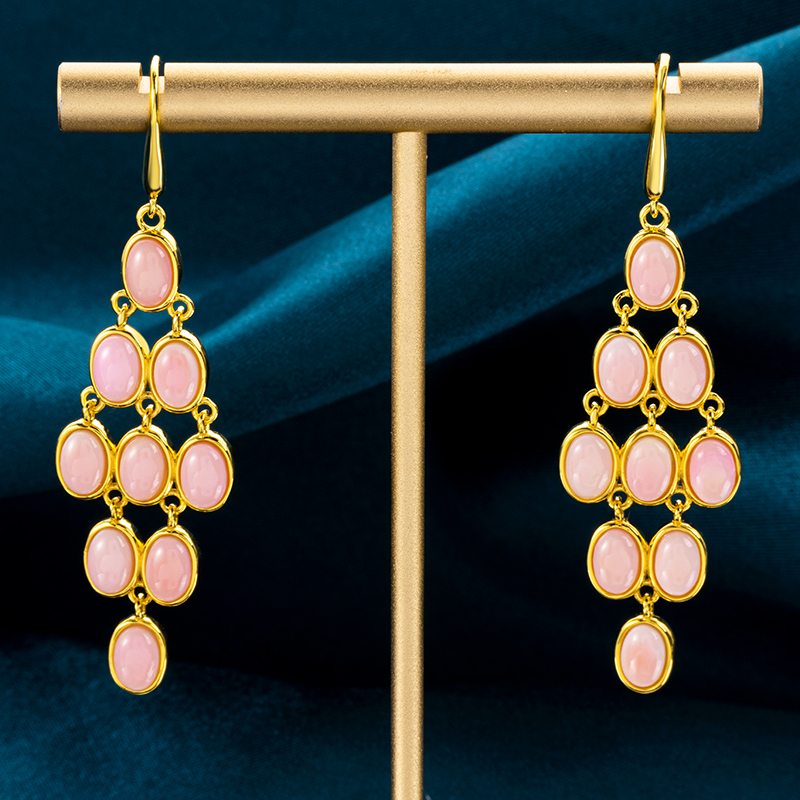 French Queen Conch Floral Luxury Earrings