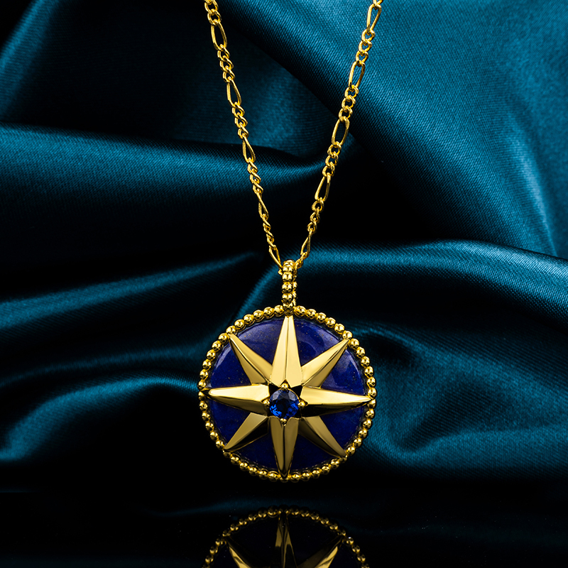 Lapis Lazuli Star Pendant | Sacred Geometry Necklace