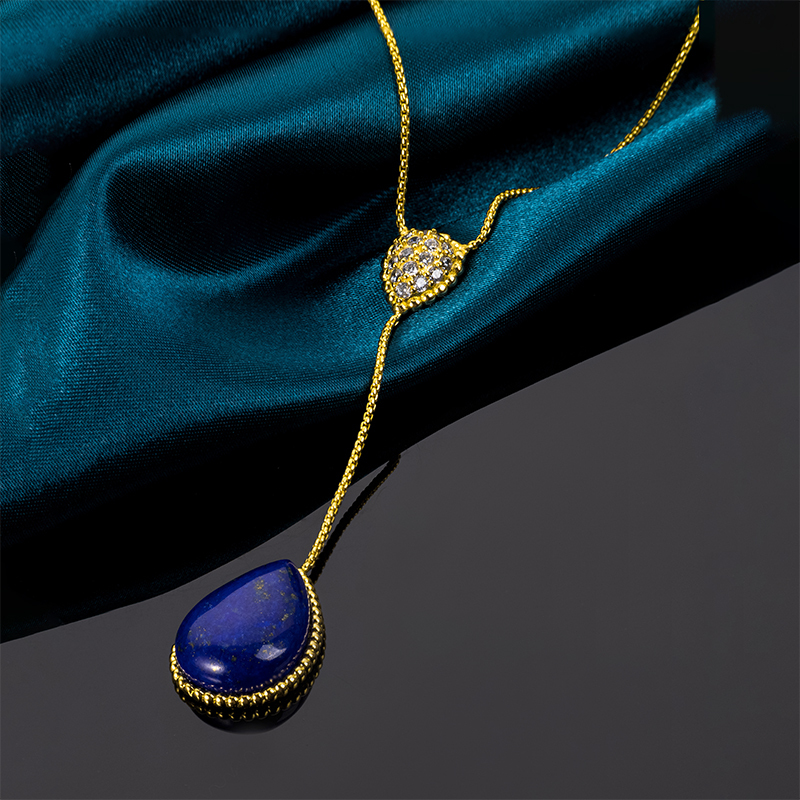 Genuine Lapis Lazuli Waterdrop Pendant