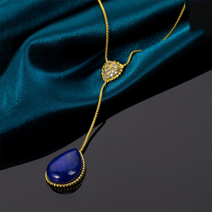 Genuine Lapis Lazuli Waterdrop Pendant