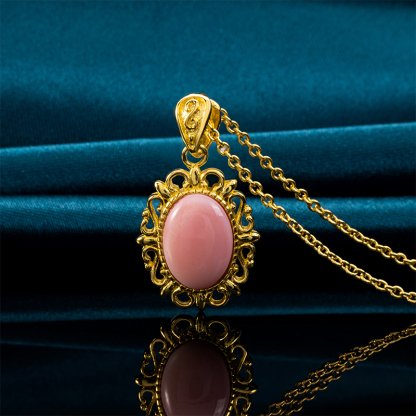 French Vintage Oval Locket | Blush Pink Charm